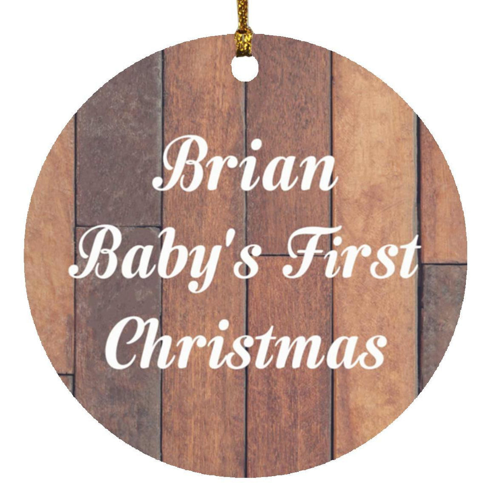 Brian Baby's First Christmas - Circle Ornament E
