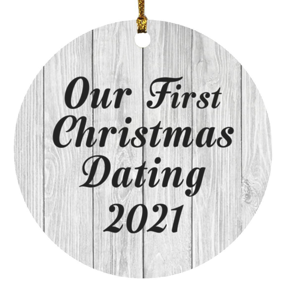 Our First Christmas Dating 2021 - Circle Ornament F