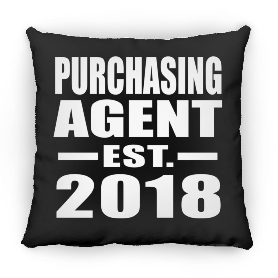 Purchasing Agent Established EST. 2018 - Throw Pillow Black