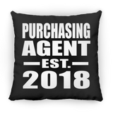 Purchasing Agent Established EST. 2018 - Throw Pillow Black