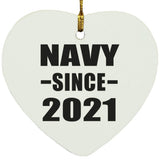 Navy Since 2021 - Heart Ornament