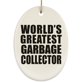 World's Greatest Garbage Collector - Oval Ornament