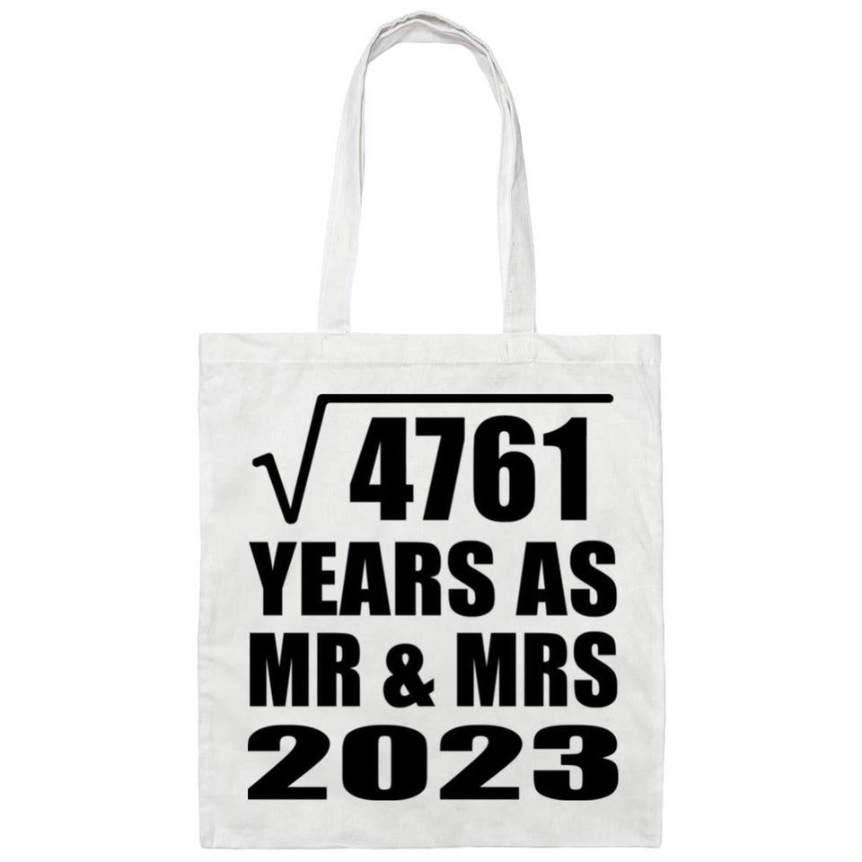 69th Anniversary Square Root of 4761 Years As Mr & Mrs 2023 - Tote Bag White