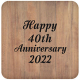 Happy 40th Anniversary 2022 - Drink Coaster C