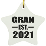 Gran Established EST. 2021 - Star Ornament