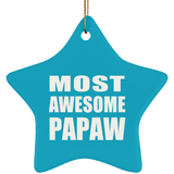 Most Awesome Papaw - Star Ornament