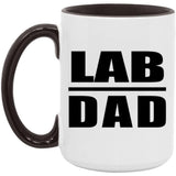 Lab Dad - 15oz Accent Mug Black
