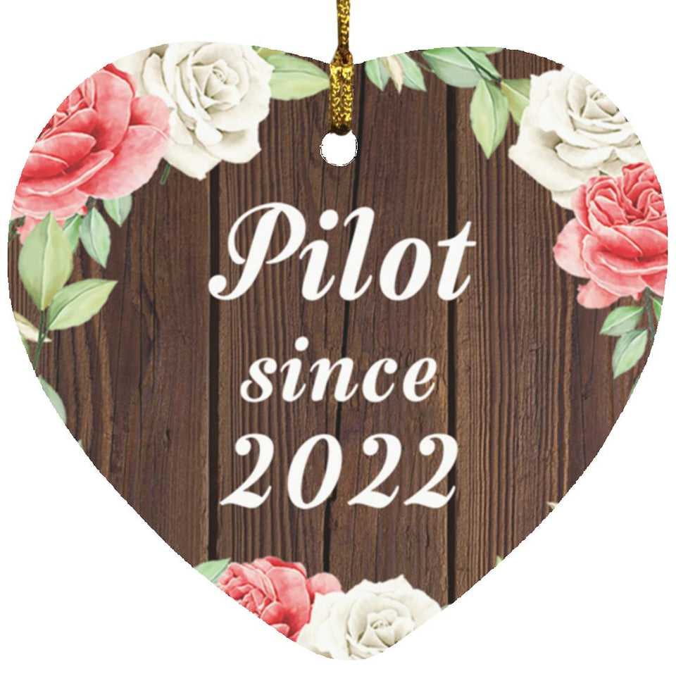 Pilot Since 2022 - Heart Ornament A