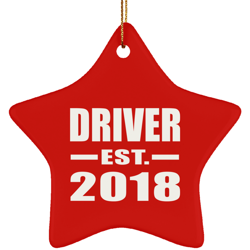 Driver Established EST. 2018 - Star Ornament