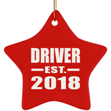 Driver Established EST. 2018 - Star Ornament