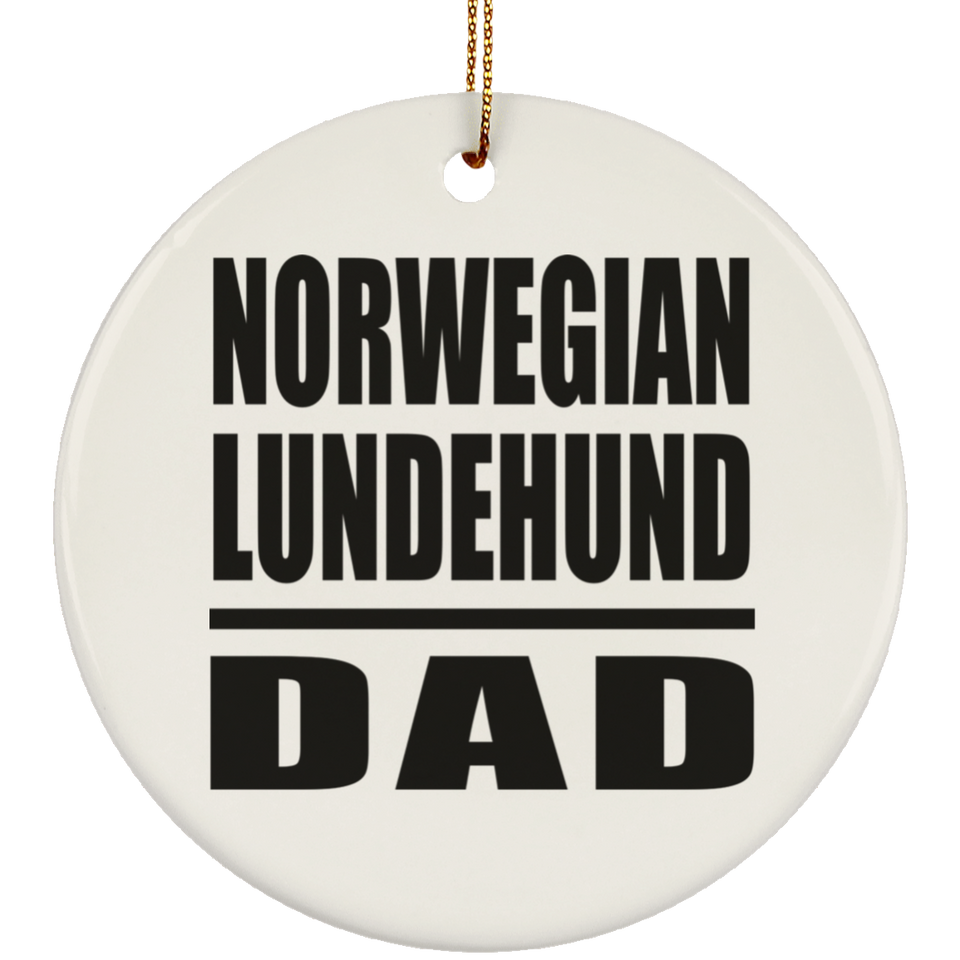 Norwegian Lundehund Dad - Circle Ornament
