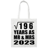 14th Anniversary Square Root of 196 Years As Mr & Mrs 2023 - Tote Bag White