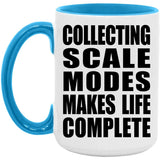 Collecting Scale Modes Makes Life Complete - 15oz Accent Mug Blue
