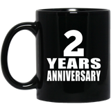 2nd Anniversary 2 Years - 11 Oz Coffee Mug Black