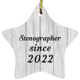 Stenographer Since 2022 - Star Ornament F