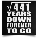 21st Anniversary Square Root of 441 Years Down Forever To Go - Poster Square