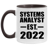 Systems Analyst Established EST. 2022 - 11oz Accent Mug Black