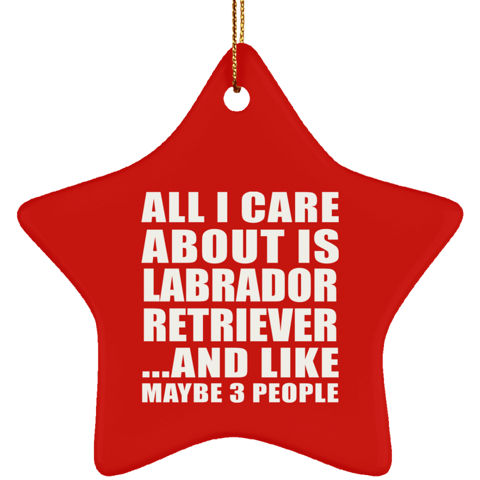 All I Care About Is Labrador Retriever - Star Ornament