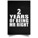 2nd Anniversary 2 Years Of Being Mr Right - Poster Portrait
