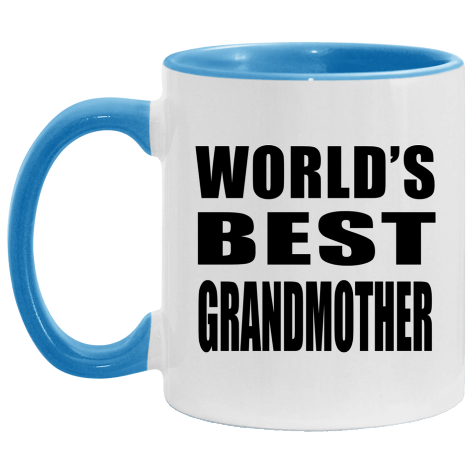 World's Best Grandmother - 11oz Accent Mug Blue