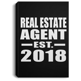 Real Estate Agent Established EST. 2018 - Canvas Portrait