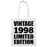 26th Birthday Vintage 1998 Limited Edition - Tote Bag White