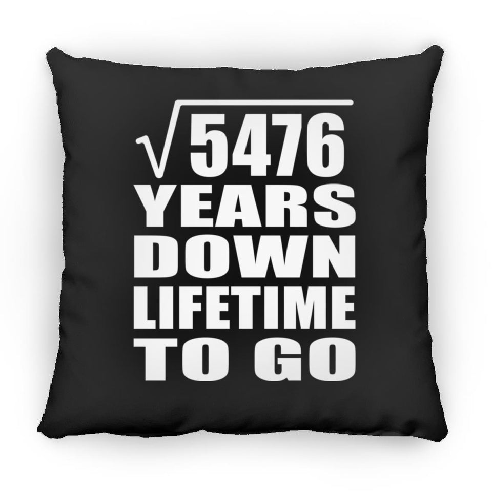 74th Anniversary Square Root of 5476 Years Lifetime To Go - Throw Pillow Black