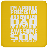 Proud Precision Assembler Dad Of Awesome Son - Drink Coaster