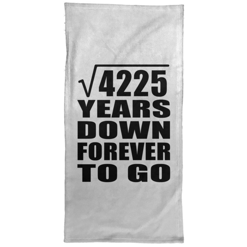 65th Anniversary Square Root of 4225 Years Down Forever To Go - Hand Towel