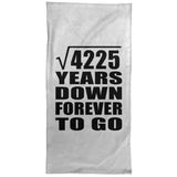 65th Anniversary Square Root of 4225 Years Down Forever To Go - Hand Towel