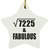 85th Birthday Square Root of 7225 & Fabulous - Star Ornament