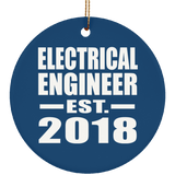 Electrical Engineer Established EST. 2018 - Circle Ornament