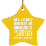 All I Care About Is Drentsche Patrijshond - Star Ornament