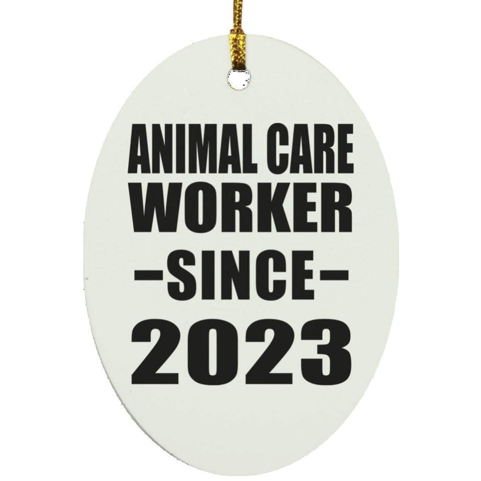 Animal Care Worker Since 2023 - Oval Ornament