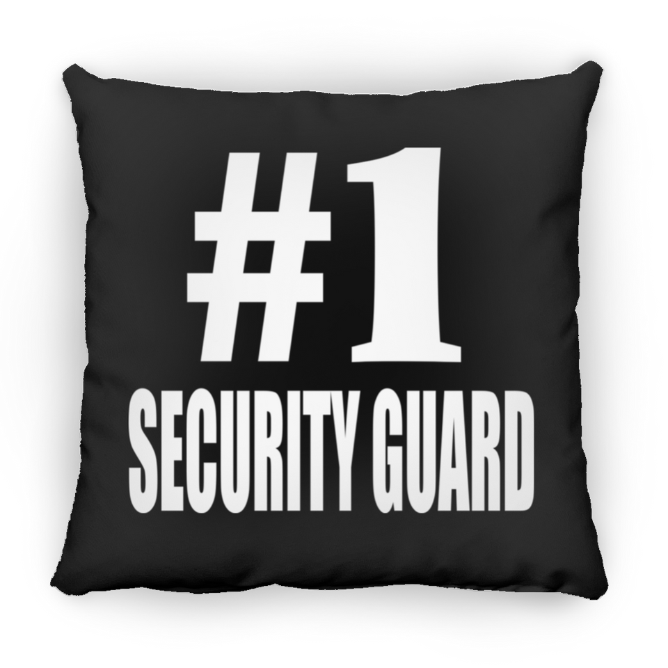 Number One #1 Security Guard - Throw Pillow Black