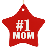 Number One #1 Mom - Star Ornament