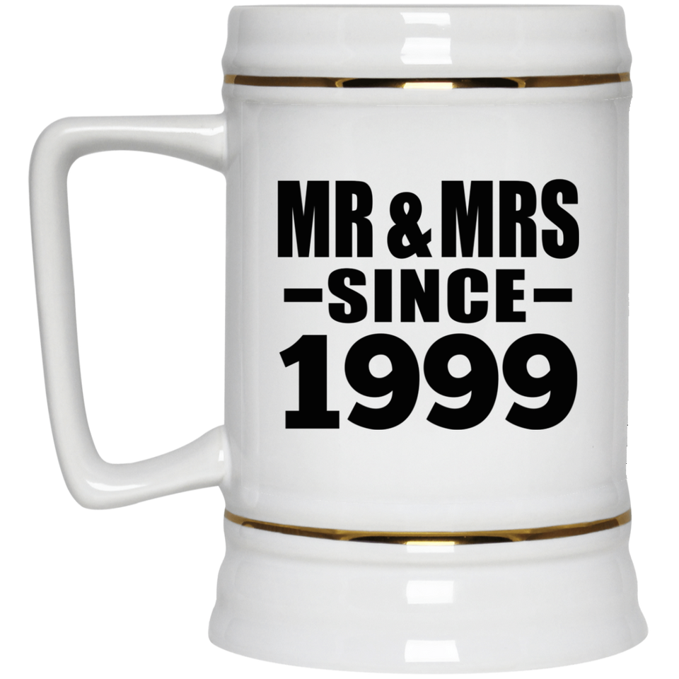 25th Anniversary Mr & Mrs Since 1999 - Beer Stein