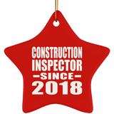 Construction Inspector Since 2018 - Star Ornament