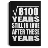 90th Anniversary Square Root of 8100 Years Still In Love - Canvas Portrait