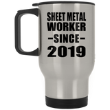 Sheet Metal Worker Since 2019 - Silver Travel Mug