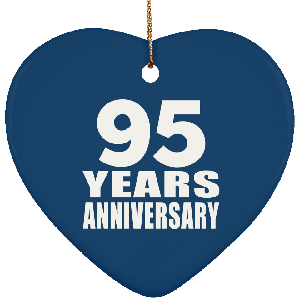 95th Anniversary 95 Years - Heart Ornament