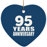 95th Anniversary 95 Years - Heart Ornament