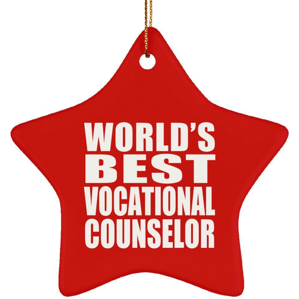 World's Best Vocational Counselor - Star Ornament