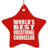 World's Best Vocational Counselor - Star Ornament