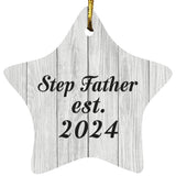 Step Father Established Est. 2024 - Star Ornament F