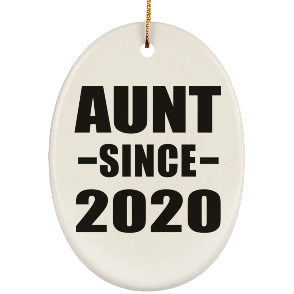 Aunt Since 2020 - Oval Ornament