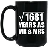 41st Anniversary Square Root of 1681 Years As Mr & Mrs - 15oz Coffee Mug Black