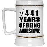 21st Birthday Square Root of 441 Years of Being Awesome - Beer Stein