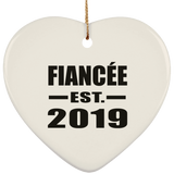 Fiancee Established EST. 2019 - Heart Ornament