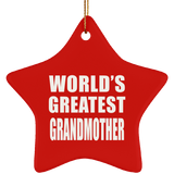 World's Greatest Grandmother - Star Ornament